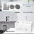 rejomiik Toothbrush Holders for Bathroom Countertop, 3 Slots Electric Tooth Brushing Storage Organizer for Toiletries,