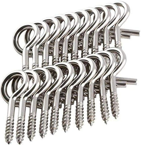 Hangman 20 Piece Christmas Lights Hanger Hooks - Stainless Steel (QH-20)