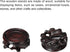 50mm Pack 2 MECCANIXITY Wooden Stand Holders Displays Base Diameter Black for Vase Bonsai Stone