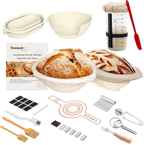 Sourdough Starter Kit, 26PCS Sourdough Bread Baking Supplies, Including a Sourdough Starter