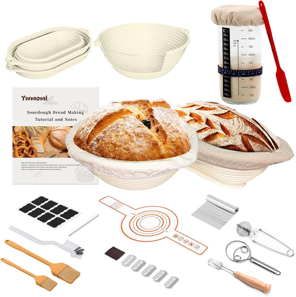Sourdough Starter Kit, 26PCS Sourdough Bread Baking Supplies, Including a Sourdough Starter