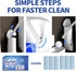 60pc 60 BaseToliet Refills Disposable Toilet mats Brush Cleaning System, Toilet Cleaning Brush, Replacement Brush