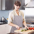 2 Pack 2 NLUS Kitchen Cooking Aprons, Adjustable Bib Soft Chef Apron with Pockets for Men Women(Black/Brown Stripes)