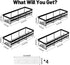 4 Pack WOWBOX Shower Caddies - Adhesive Hanging Shower Shelf - Bathroom Organizers and Storage, No Drilling Stainless