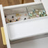 Martha Stewart Clear Plastic Stackable Storage Boxes - Grady with White Plastic Lids, Set of 3