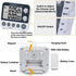FCXJTU Digital Dual Kitchen Timer: Large Display, Adjustable Volume Alarm, Stopwatch, Magnetic Back (White)