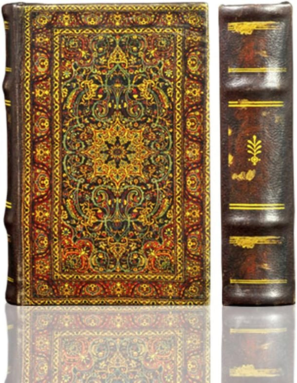 Enchanted World of Boxes Persian Style Pattern Book Box, Decorative Leather Secret Storage