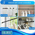 Tension Rods 28 to 48 Inches 6 Pack Adjustable Extension Black Spring Loaded Curtain Rod for Windows