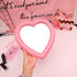BinaryABC Heart Makeup Mirror - Cosmetic Mirror Wall Desktop Mirror for Bedroom (Pink)