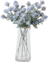 3 Pack Artificial Thistle Flowers, Faux Eryngiums Floral Tree Picks for Garden Wedding Prom Party Bouquet