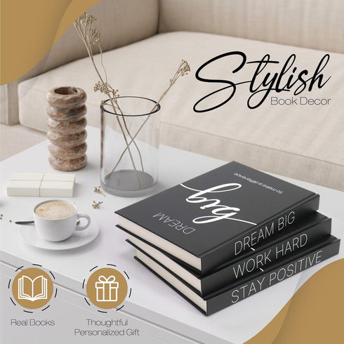 Set Decorative Books for Home Decor - Faux for decoration Coffee Table | Book Shelf Decor | Entryway | Console Table
