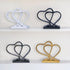 PUHOZN Heart Sculpture for Living Room Decor Heart Decoration Gift for Her and Him Love Wedding Anniversary Couples