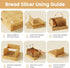 6.4H 10W, 3 Settings, Gobam Adjustable Bamboo Bread Slicer, Fits Bread up to & Extra-Large & Tall Design for Sourdough