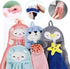 FHDUSRYO 6Pcs Set Cute Animals Hand Towels for Kitchen, Absorbent Soft Coral Velvet Hand Dry Towel with Hanging Loop