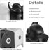 5" YU FENG Adorable Elephant Bookends in Black&White Resin Unique Cute Book Ends for Home Bedroom Desk Bookshelf