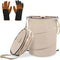 24 Gallons Collapsible Reusable Bags with Gloves, Camping Trash Can with Lid,