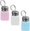 AUEAR Push Down Dispenser Pump Methanol Container, Square Plastic Liquid Press Bottles, 3-Pack, 120 ml