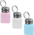 AUEAR Push Down Dispenser Pump Methanol Container, Square Plastic Liquid Press Bottles, 3-Pack, 120 ml