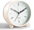 Analog Alarm Clock, 4 inch Super Silent Non-Ticking Clock with Night Light, Battery Operated, Cream Decor for Bedroom