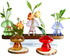 Mushroom Vase, Mushroom Propagation Stations Vases, Colored Glass Vase Set of 5,