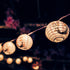 YULETIME Plum Blossom Lantern String Lights, 10 Count Nylon Lantern on 7.6' White Wire, UL Listed