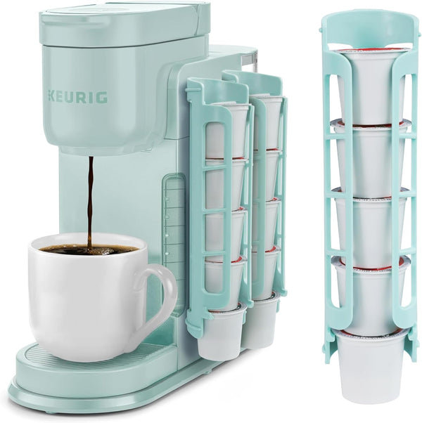 STORAGENIE K Cup Holder for Keurig - Coffee Pod Storage, Side Mount, Perfect for Small Counters (2 Rows/For 10 K Cups)