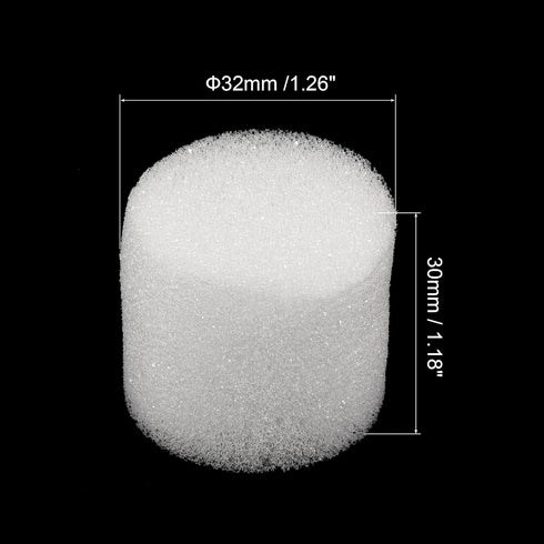 100pcs 1.26" MECCANIXITY Hydroponic Sponges, Growing Media Cylindrical Sponges for Home Vegetable Flower Planting