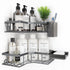 QHMCHLDZ Adhesive Shower Caddy, 4 Pack Corner Bath Organizer, Rustproof Stainless Steel Shower
