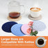 4.8" Set 2 2pack) Drink Cotton Coasters of Large Absorbent Fabric Drink Pads for Coffee Mugs, Stylish Boho Cup Mats