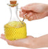 4 Pack 13.5 Frcctre Glass Oil and Vinegar Cruets Bottles, Ounce Glass Olive Oil Dispenser Bottle with Handle and Cork