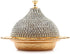 Alisveristime Coated Handmade Brass Sugar Bowl with Lid, Crystal, Gold