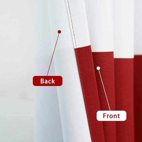Grommet 4th DriftAway Red Striped Room Darkening Curtains Patriotic Horizontal Stripe Classic Drapes for Bedroom Living
