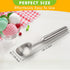 Seamless Frozen Saebye Ice Cream Scoop Stainless Steel. Ice Cream Scooper, Heavy Duty, Design, Comfortable Grip Long