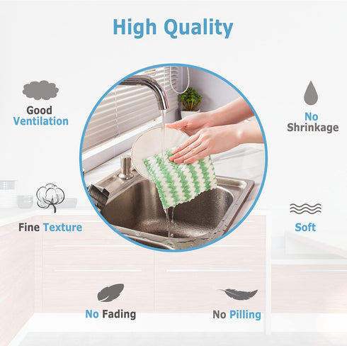Choicy 10 Pack 1212in Microfiber Cleaning Cloth Absorbent Kitchen Towels Dish Cloths Washable Reusable Cleaning Rags