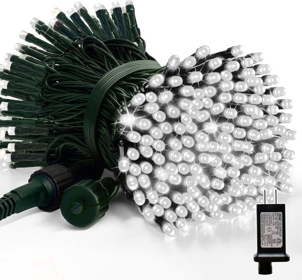 LAMPHOME 33ft Christmas Decorative Mini Lights, 100 LED Green Wire Fairy Starry
