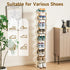 9 Closet, Vertical Shoe Rack Tier, Narrow Free Standing Shoe Organizer for Entryway & Bedroom, Tall Plastic Narrow Shoe