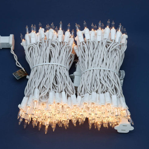 SWEET SHINE 200 Count Pack 2 100 Count 33 Clear Christmas Lights, of Strands ft White Wire UL Listed Holiday String