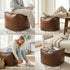SOFTSOUL 17.717.715.7 DIY Fillable Storage Ottoman Stuff with Clothes, Blankets or Toys to Create Seat or Footstool