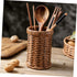 Rattan Silverware Utensil Holder - Imitation Rattan Drying Rack, Wicker Cup, Flatware Storage Basket