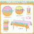 Bzhouyy 121pcs Summer 24 Ice Cream Party Supplies Kit, Includes Ice Cream Themed Plates Cups Napkins Cutlery Touchdown