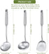 Patelai 3 Pcs 15in Wok Spatula and Ladle, 304 Stainless Steel Wok Utensils All Metal, Utensils Skimmer Ladle Tool Set for Carbon Steel Cooking Baking