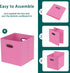 Set of 3 Black Foldable Storage Cubes Bins, Fabric Storage Box Organizer Baskets with Dual Handles for Home Organizer