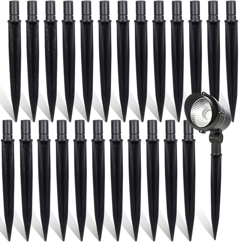 Angoily 25pcs Solar Light Stakes, 5.5X0.55inch Ground Spikes Light Replacement Stakes, Halloween