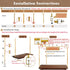31"-110'' 31"-64" Over The Table Rod Stand with Clamps Adjustable Length Height Gold Table Balloon Arch Stand
