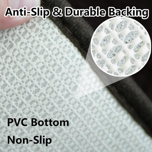Bathroom Rugs Chenille 3-Piece - Extra Soft Absorbent Shag Bathroom Mats, Machine Wash Non-Slip (Coffee)
