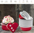 50Pcs Mini Heart Shaped Cake Pans with Lids, 100 ml Disposable Cupcake Cup, Mini Aluminum Foil Baking Cups, Red