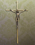 ACHIBANG Gold Crucifix Wall Cross, 10" Catholic Metal Cross with Jesus & INRI, Faith Decor for Wall Display