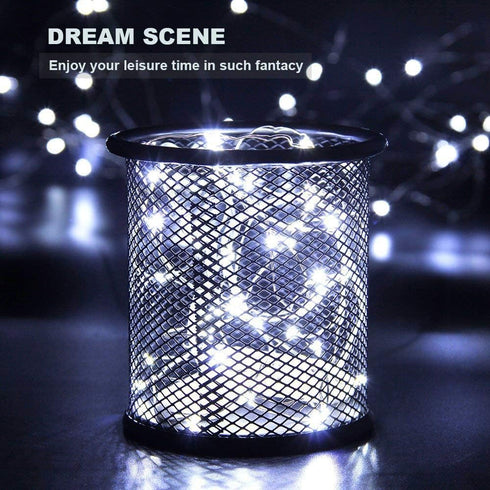 CYLAPEX 24 Pack Cool White Fairy Lights String, 3.3ft 20 LEDs Battery Operated Silver Coated Copper Wire for DIY Decor