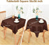 36x36 inch, NEWISHER Chocolate Square Tablecloth Heavy Duty Polyester Fabric Table Cloth, Washable Solid Reusable Table