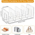 Adando Closet (4 Pack) Kids Shoe Organizer Stackable: Clear Acrylic Baby Shoe Rack with Dividers - Storage for Toddlers